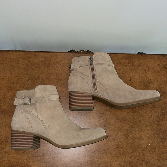 Koolaburra By Ugg Womens Erena Ankle Booties Brown Block Heels Zip Buckle Sz 10 - Picture 11 of 15